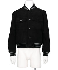 SUEDE VARSITY JACKET
