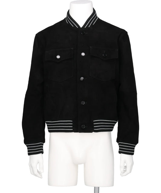 SUEDE VARSITY JACKET