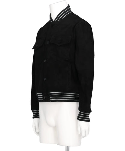 SUEDE VARSITY JACKET