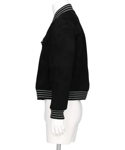 SUEDE VARSITY JACKET