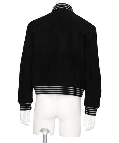 SUEDE VARSITY JACKET