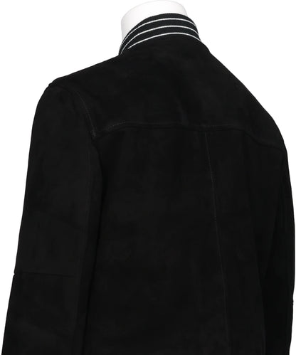 SUEDE VARSITY JACKET