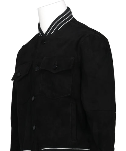 SUEDE VARSITY JACKET