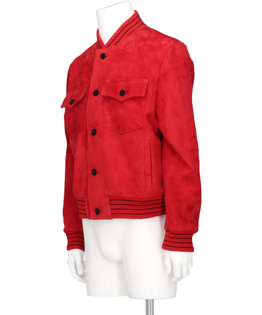 SUEDE VARSITY JACKET