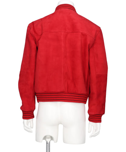 SUEDE VARSITY JACKET