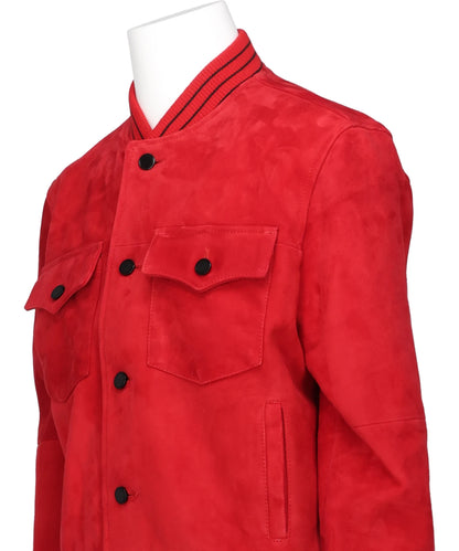 SUEDE VARSITY JACKET