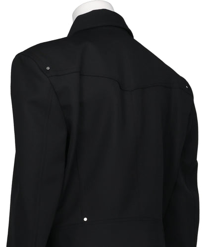 ZIPPED WIDE SHOULDERS JACKET