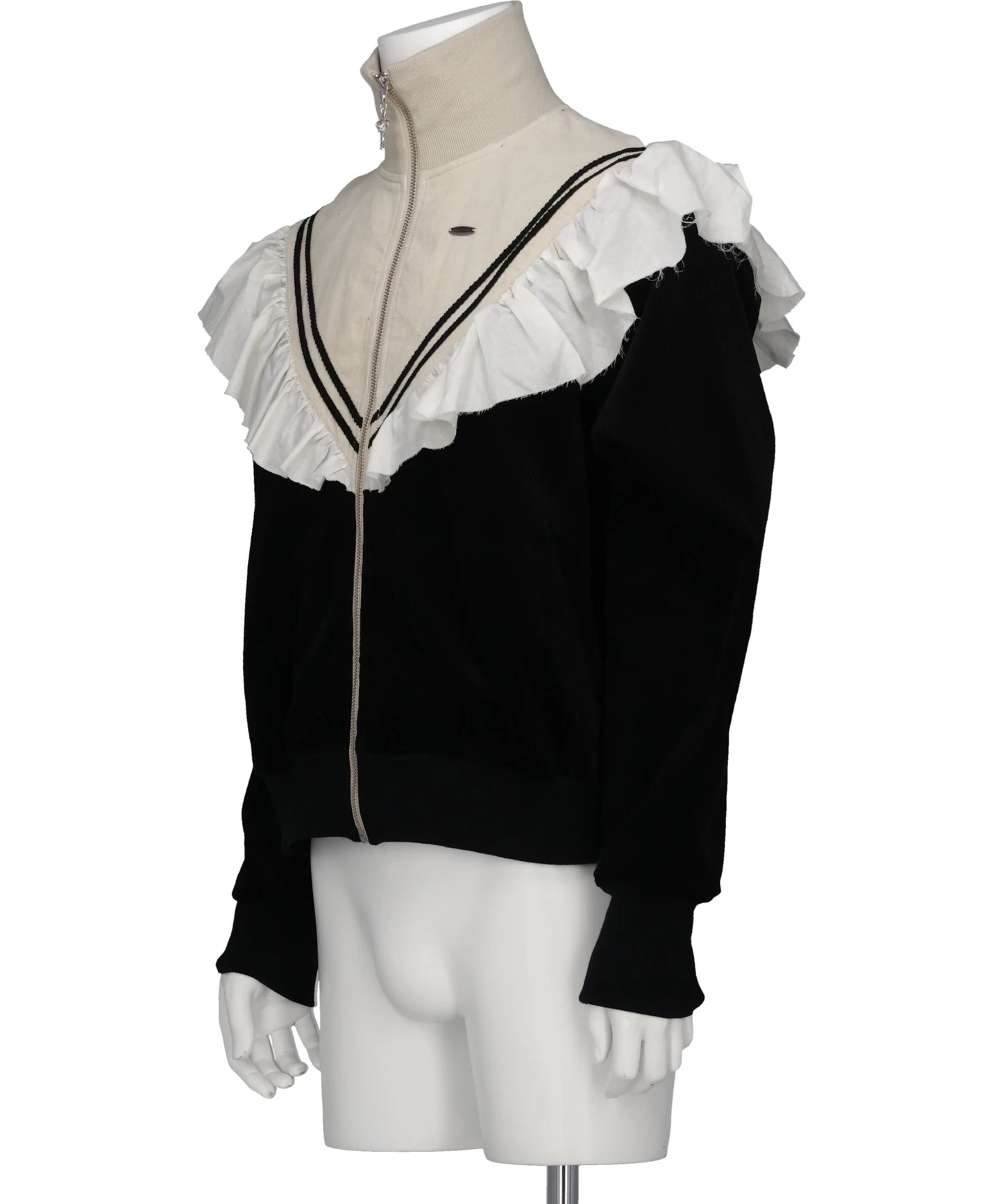 FRILL CORDUROY TRACK JACKET