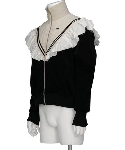 FRILL CORDUROY TRACK JACKET