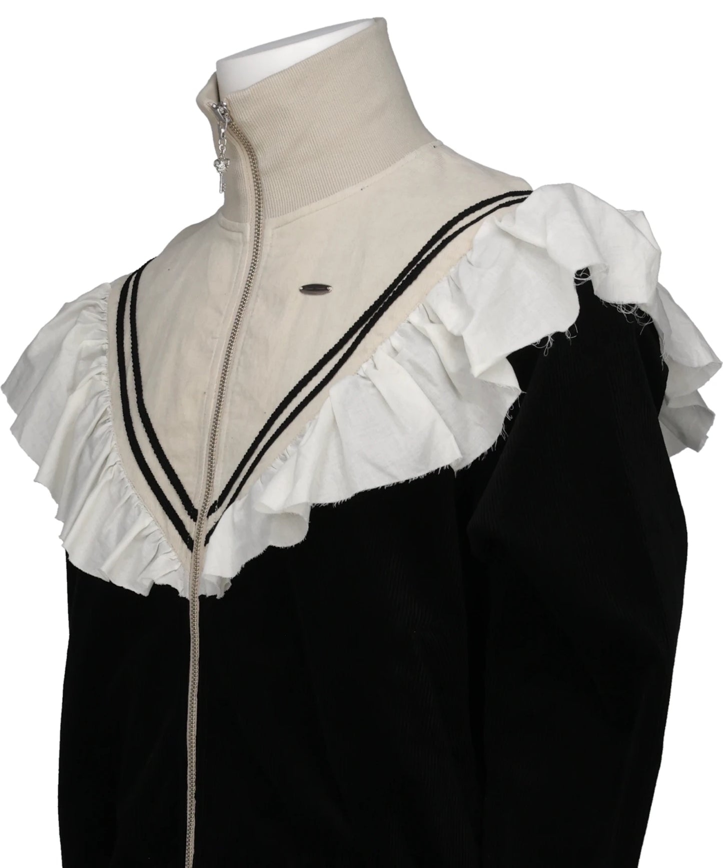 FRILL CORDUROY TRACK JACKET
