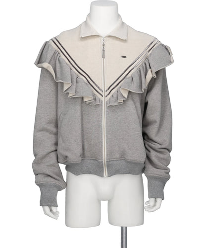 tanakadaisuke FRILL JERSEY TRACK JACKET
