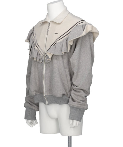 FRILL JERSEY TRACK JACKET