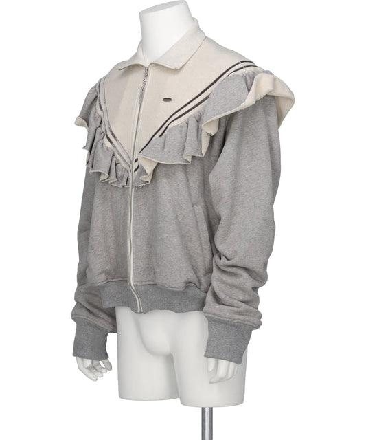 FRILL JERSEY TRACK JACKET