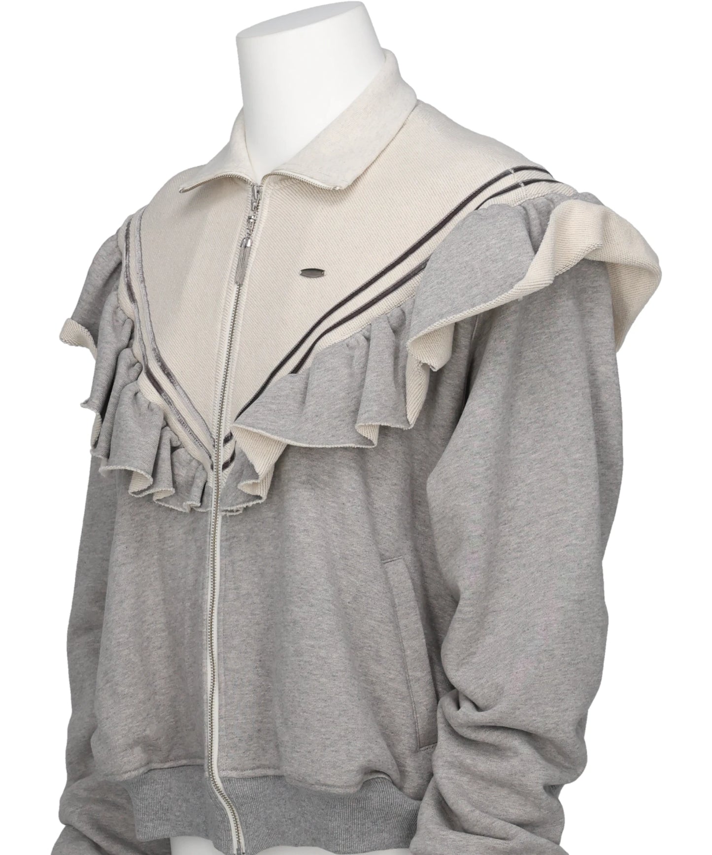 FRILL JERSEY TRACK JACKET