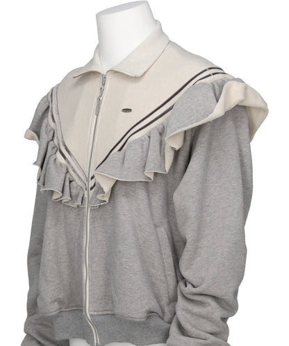 FRILL JERSEY TRACK JACKET