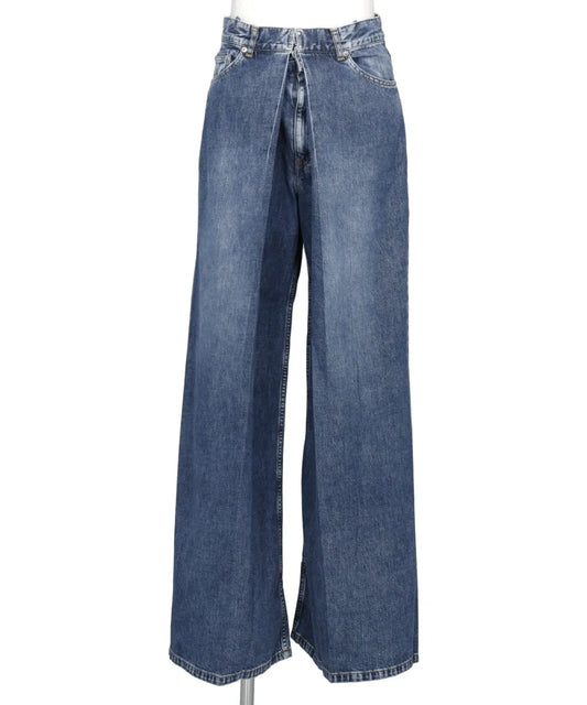 WASHED DENIM SUPER WIDE PANTS(LONG LENGTH)