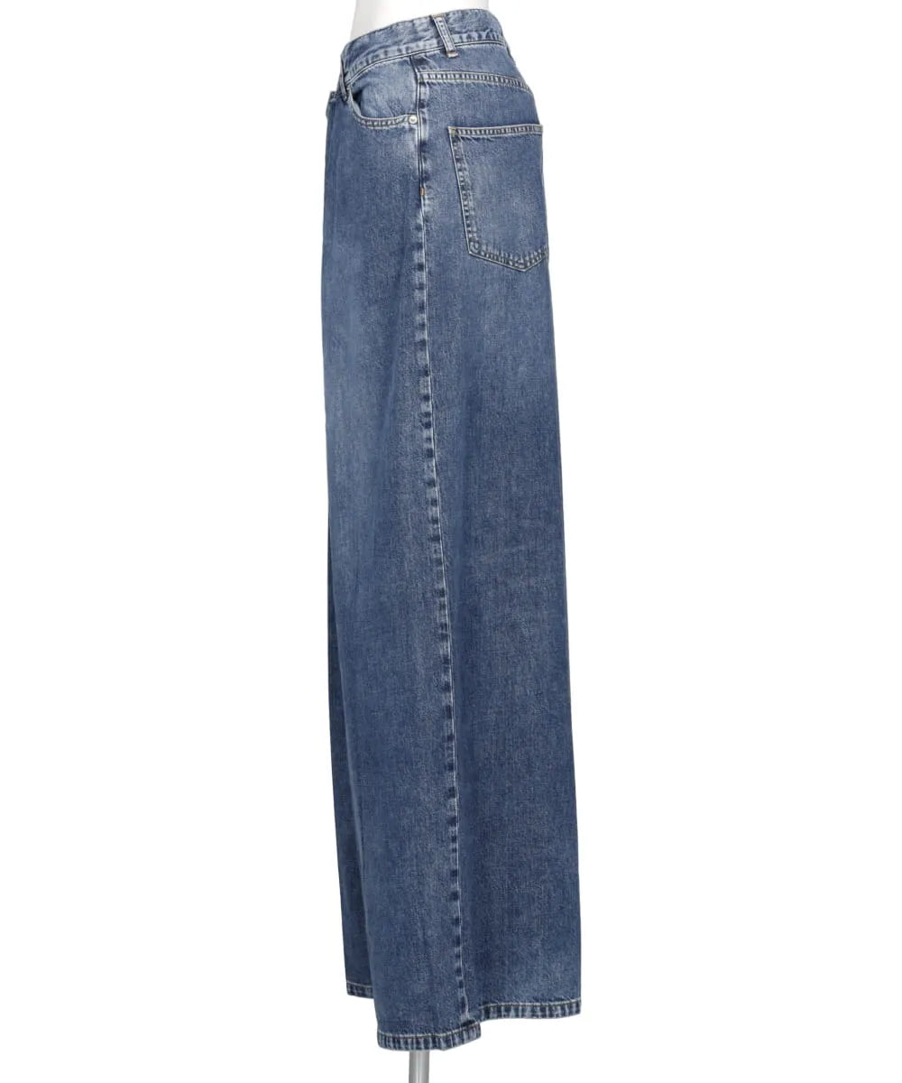 WASHED DENIM SUPER WIDE PANTS(LONG LENGTH)