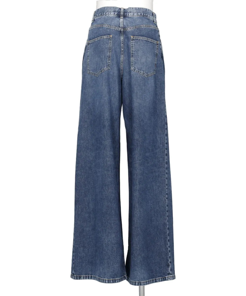 WASHED DENIM SUPER WIDE PANTS(LONG LENGTH)
