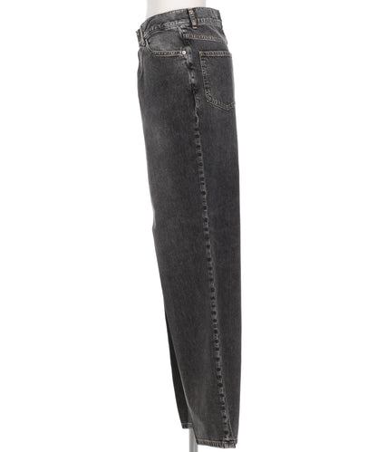 WASHED DENIM WIDE PANTS