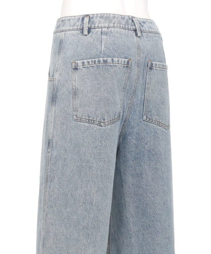 RIBBON DETAIL DENIM PANTS