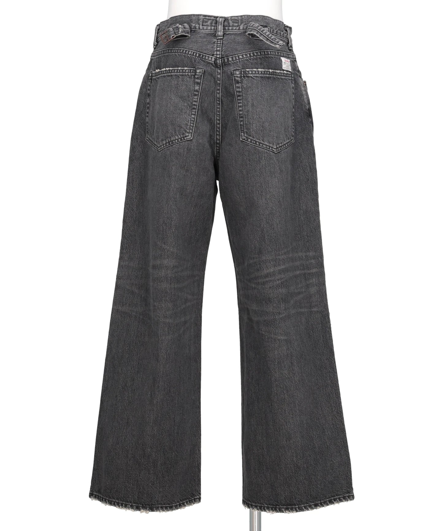 "D" BUCKLE SUPER WIDE DENIM PANTS