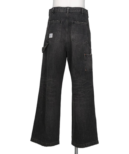 VINTAGE WASHED PAINTER DENIM WIDE PANTS