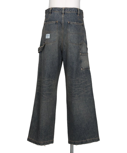 VINTAGE WASHED PAINTER DENIM WIDE PANTS