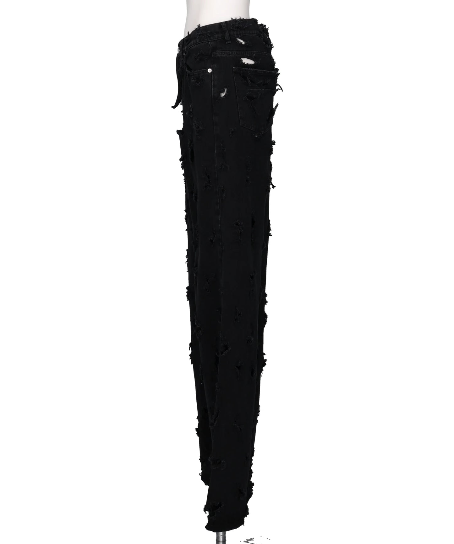 UNISEX DESTROYED JEANS WOVEN