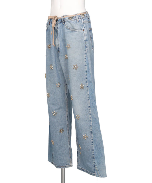 NEWSED / FLOWER RAMPONI DENIM PANTS