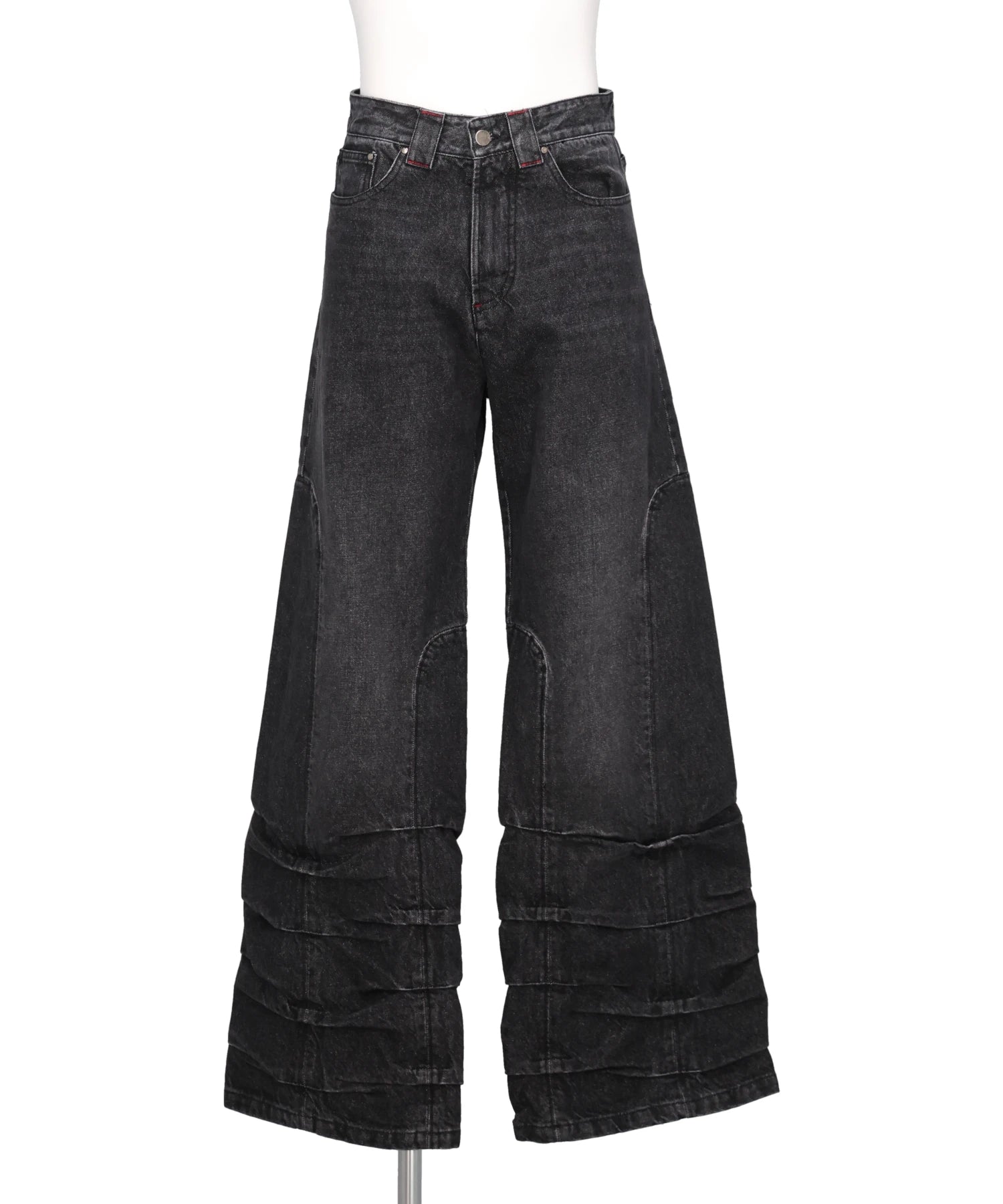 AVAVAV(アヴァヴァヴ)SMOCK WIDE FIT JEANS BLACK STONEWASH