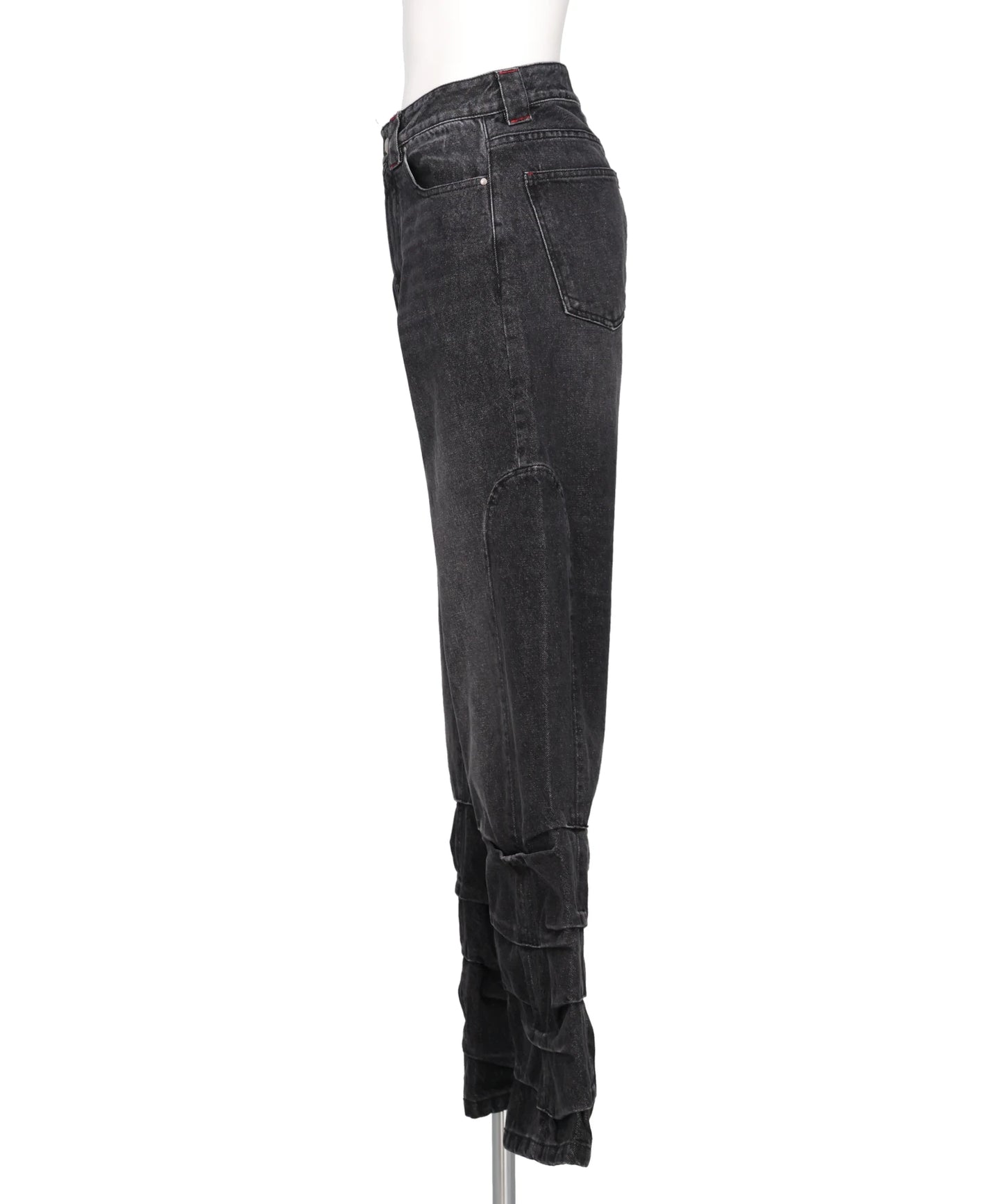 SMOCK WIDE FIT JEANS BLACK STONEWASH
