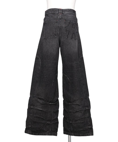 SMOCK WIDE FIT JEANS BLACK STONEWASH