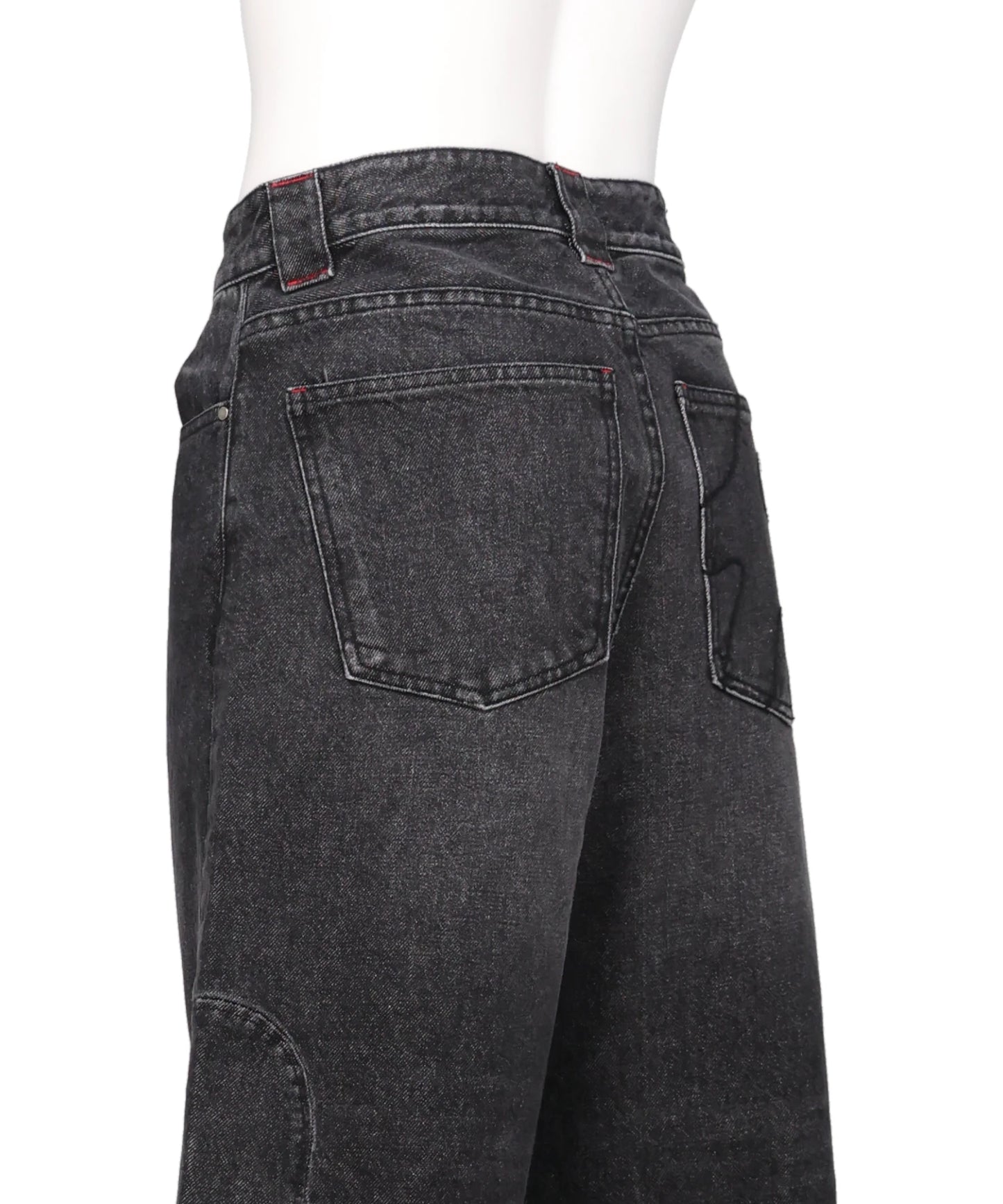 SMOCK WIDE FIT JEANS BLACK STONEWASH