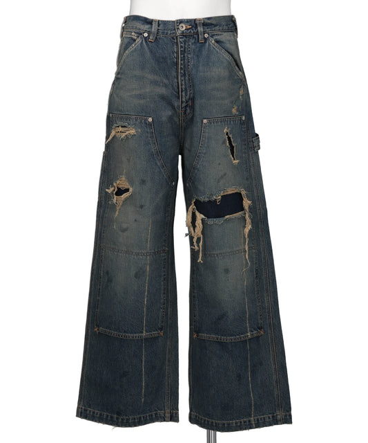 DAIRIKU(ダイリク)VINTAGE WASHED PAINTER DENIM WIDE PANTS – MIDWEST DAIRIKU(ダイリク)VINTAGE WASHED PAINTER DENIM WIDE PANTS – MIDWEST