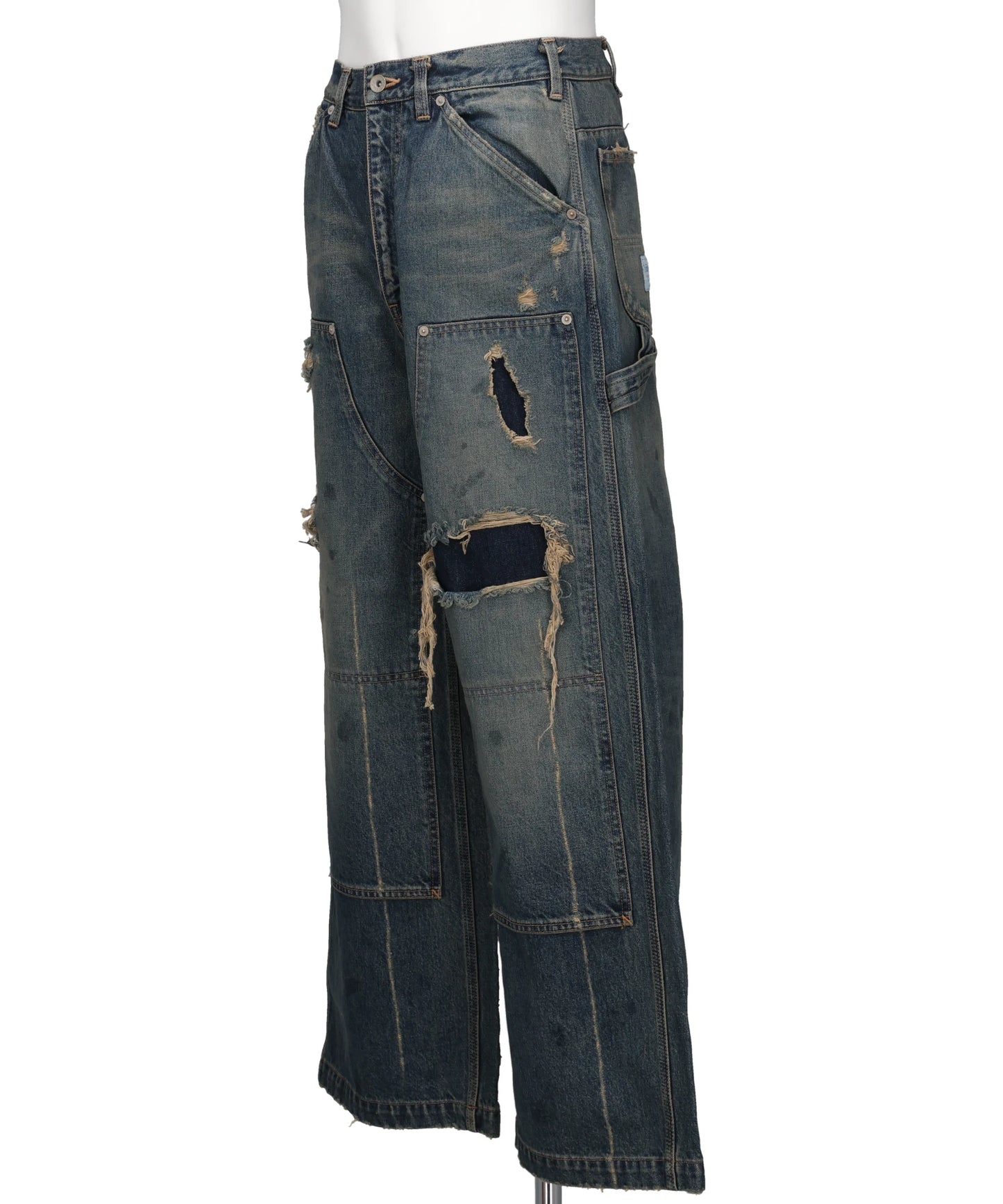 "80YEAR" DAMAGE PAINTER DENIM PANTS