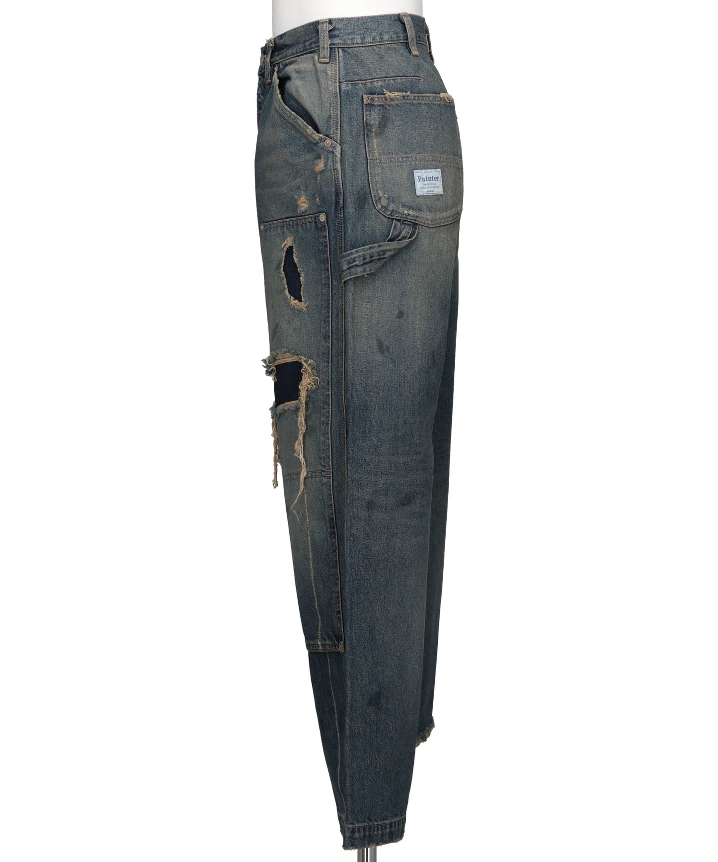 "80YEAR" DAMAGE PAINTER DENIM PANTS