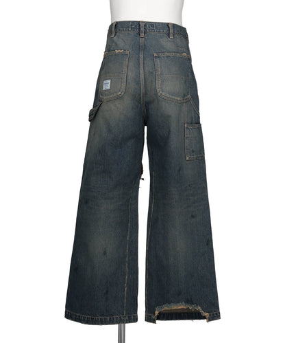 "80YEAR" DAMAGE PAINTER DENIM PANTS