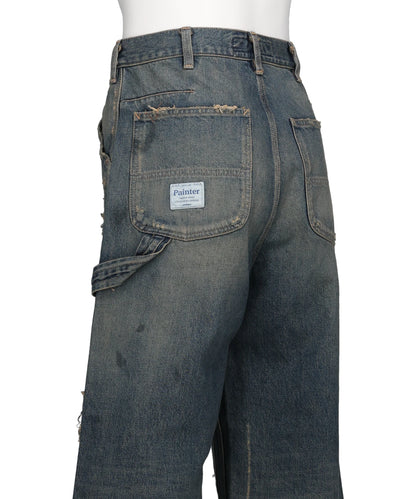 "80YEAR" DAMAGE PAINTER DENIM PANTS