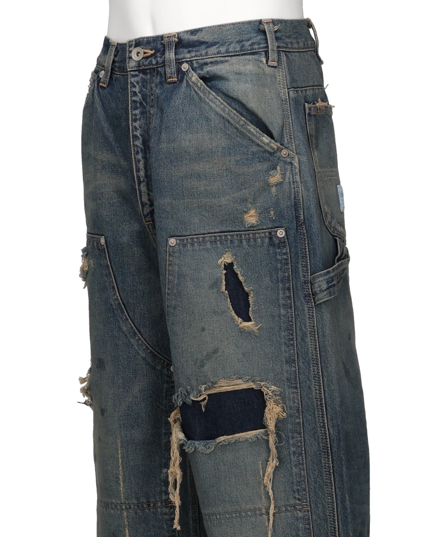 "80YEAR" DAMAGE PAINTER DENIM PANTS