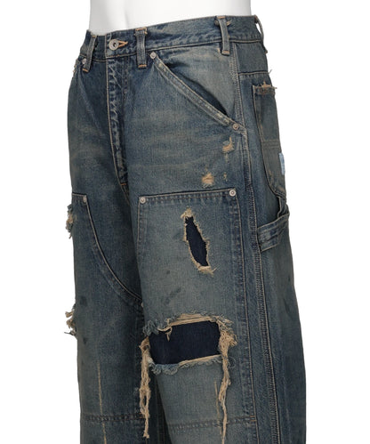 "80YEAR" DAMAGE PAINTER DENIM PANTS