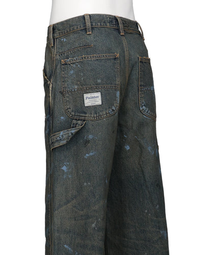 "PAINT" PAINTER DENIM PANTS