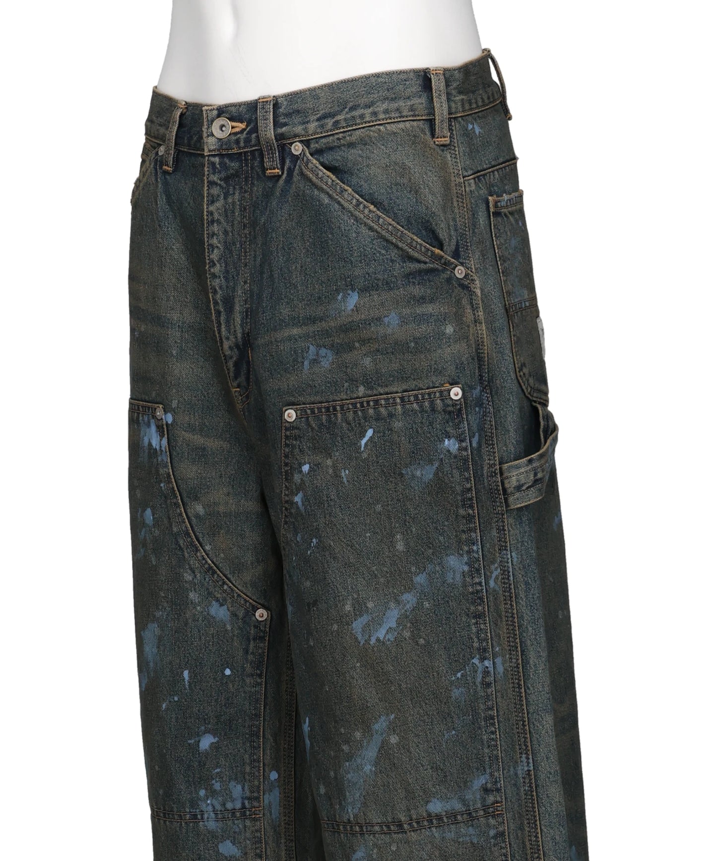 "PAINT" PAINTER DENIM PANTS