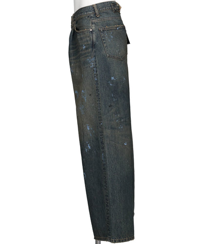 "PAINT" WIDE DENIM PANTS