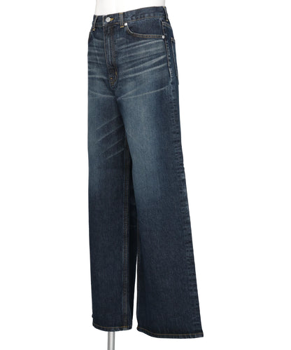 WASHED DENIM WIDE PANTS