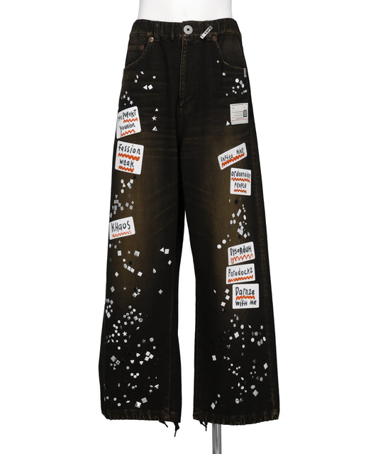 Maison MIHARA YASUHIRO(メゾンミハラヤスヒロ) 2026SS DENIM JEANS w STICKER A16PT025