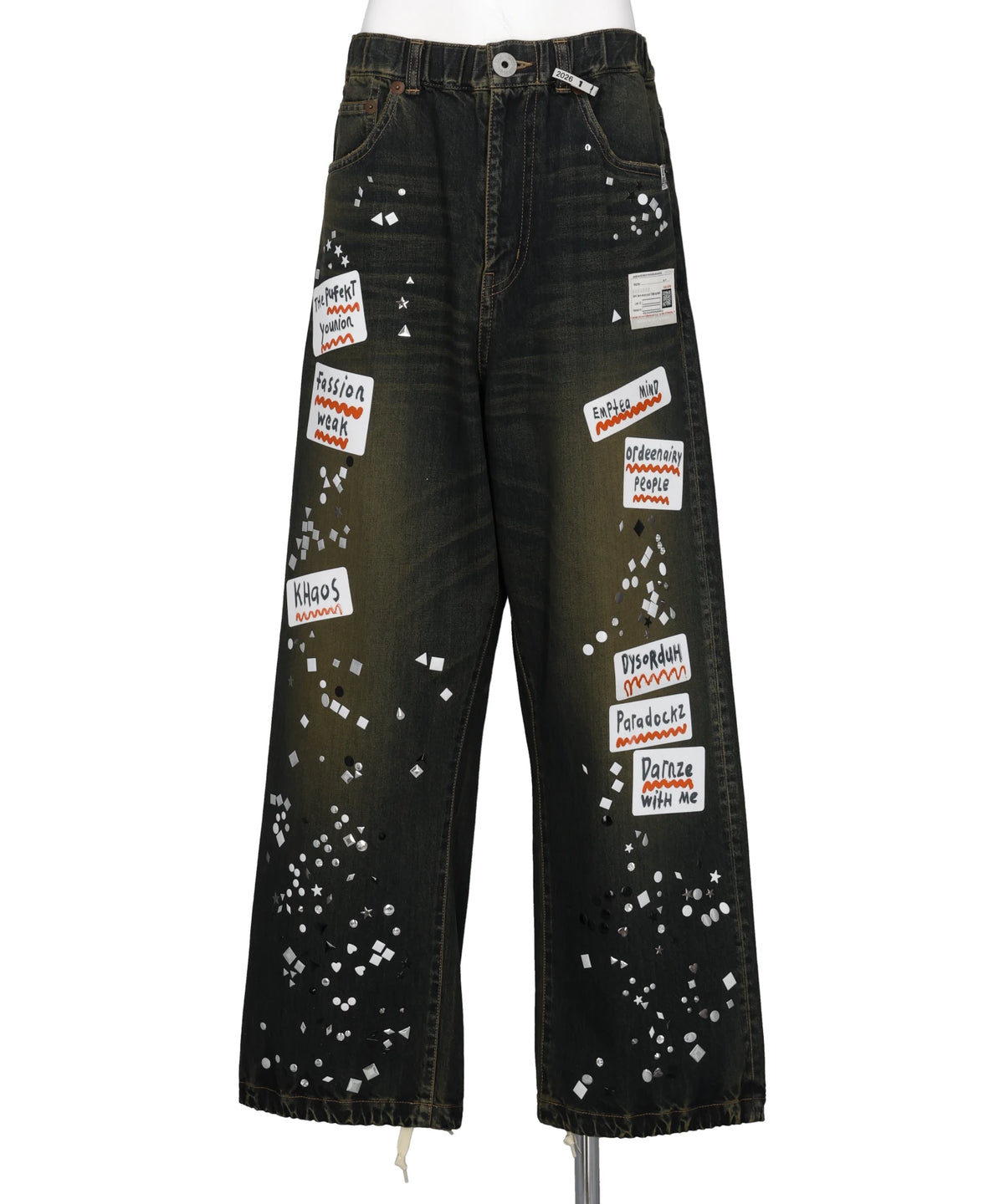 パンツ MIHARA YASUHIRO 25ss STICKER JEANS Maison MIHARA YASUHIRO(メゾンミハラヤスヒロ) 2026SS DENIM JEANS w