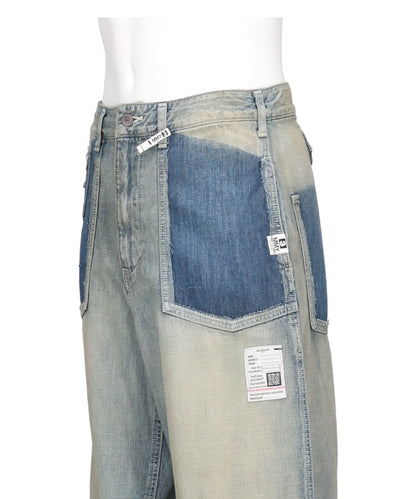 CUT OFF DENIM PANTS