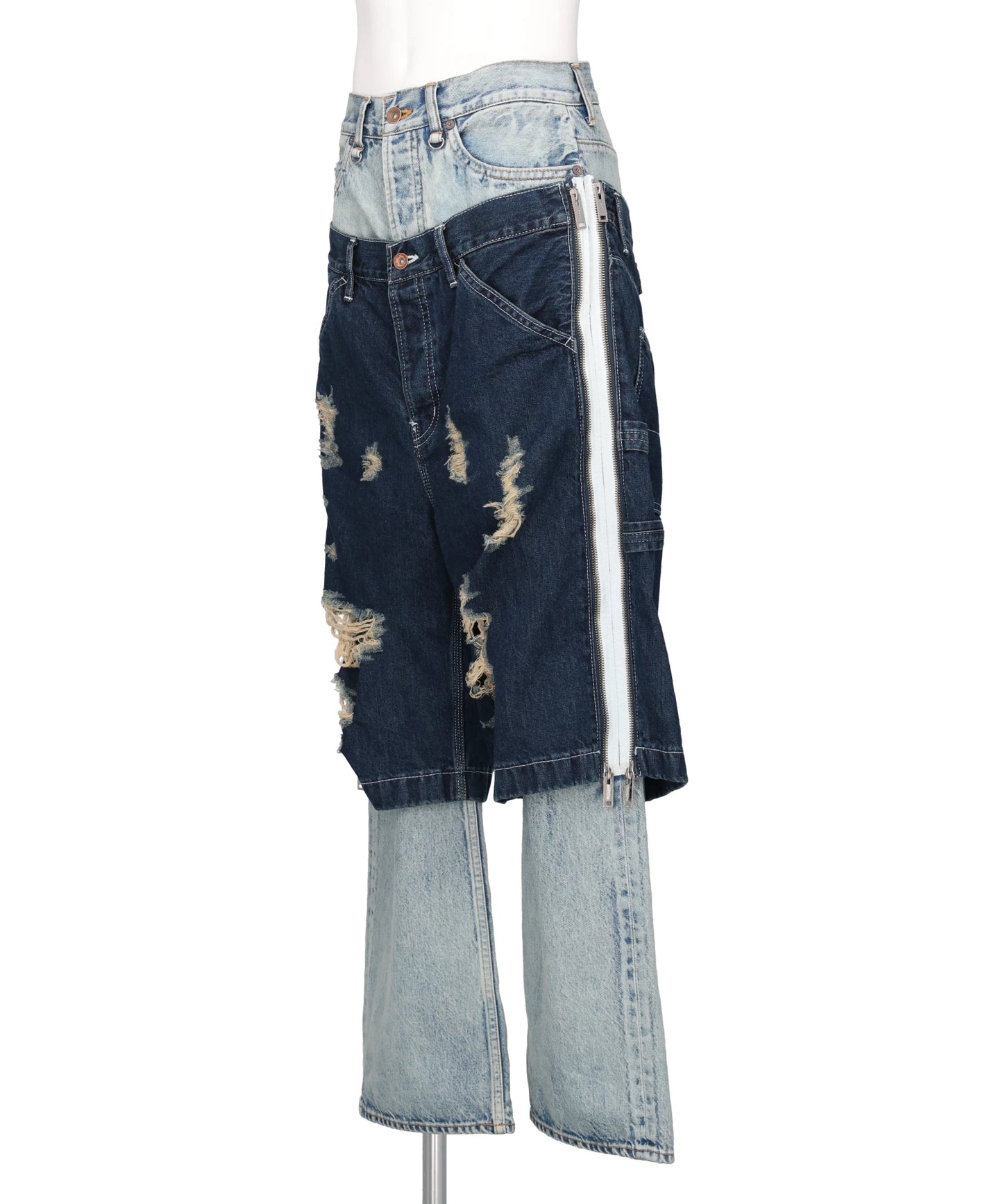 TOW-IN-ONE DENIM PANTS