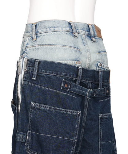 TOW-IN-ONE DENIM PANTS