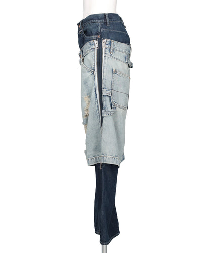 TOW-IN-ONE DENIM PANTS